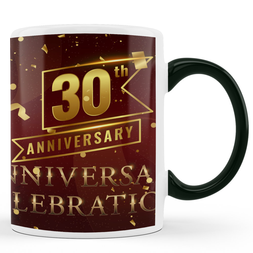 Printed Ceramic Coffee Mug | 30th Anniversary  | Anniversary  l |  325 Ml 